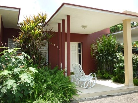 'House front' Casas particulares are an alternative to hotels in Cuba.